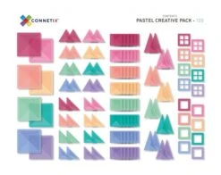 Connetix Tiles - 120 Piece Pastel Creative Pack - Connetix Tiles -MY LITTLE SHOP 120 Pastel Creative Pack Contents 600x476 1