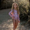 Fernleigh Avenue - Tessa Kids Long Sleeve Solid Back Swimsuit - Fernleigh Avenue