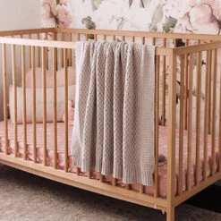 Snuggle Hunny Kids - Diamond Knit Baby Blanket | Warm Grey - Snuggle Hunny Kids