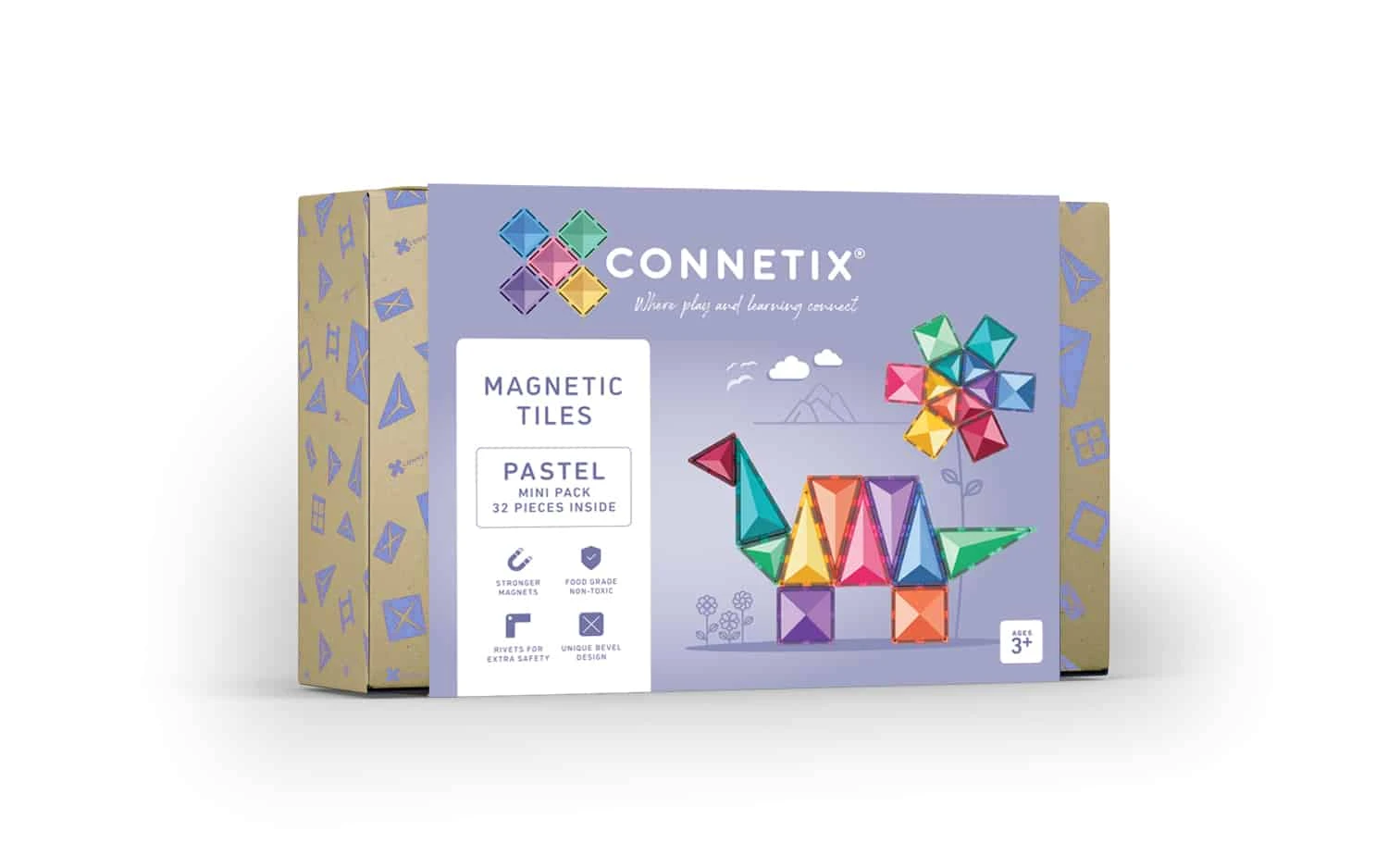 Connetix Tiles - 32 Piece Pastel Mini Pack - Connetix Tiles Connetix Tiles - 32 Piece Pastel Mini Pack - Connetix Tiles -MY LITTLE SHOP 32pc Paste Mini