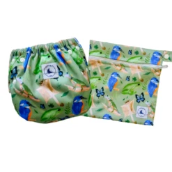 Little E & Co - Reusable Swim Nappy & Mini Wet Bag | Forest - Little E & Co