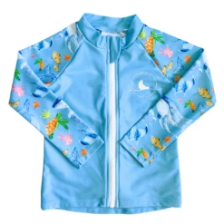 Little E & Co - Long Sleeve Rashie | Ocean - Little E & Co