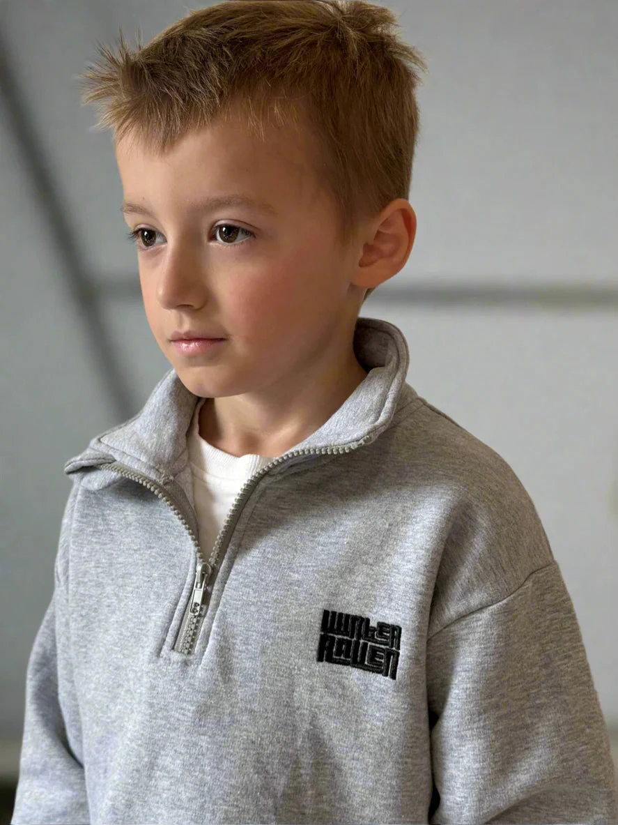 Winter and Raven - Grey Marle Half Zip Fleece - Winter and Raven Winter And Raven - Grey Marle Half Zip Fleece - Winter And Raven -MY LITTLE SHOP 82A90AF4 06CC 4258 AB24 16F298109B66