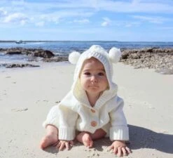 Bear Knit Onesie | Ivory - Affordable Baby -MY LITTLE SHOP BearKnitOnesie