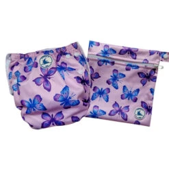 Little E & Co - Reusable Swim Nappy & Mini Wet Bag | Butterflies - Little E & Co