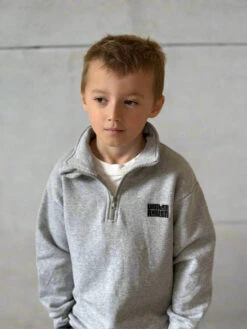 Winter And Raven - Grey Marle Half Zip Fleece - Winter And Raven