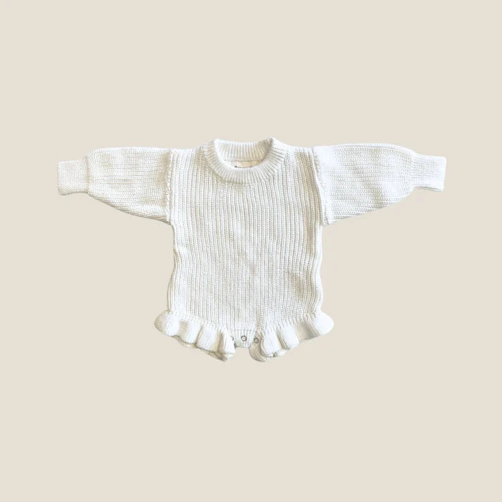 Breezy Co. - Frill Knit Romper | Milk - Breezy Co. Breezy Co. - Frill Knit Romper | Milk - Breezy Co. -MY LITTLE SHOP COLLABSEARCH. 6