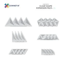 Connetix Tiles - 24 Piece Clear Shape Expansion Pack - Connetix Tiles -MY LITTLE SHOP CT Box Contents ClearExpansion 24