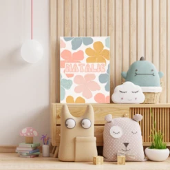 Front Page 18 MLW By Design - Retro Flower Name Canvas Print - MLW By Design