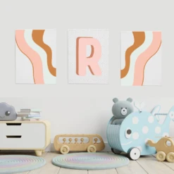 MLW By Design - Initial Polka Dot Canvas Print | 3 Pack - MLW By Design