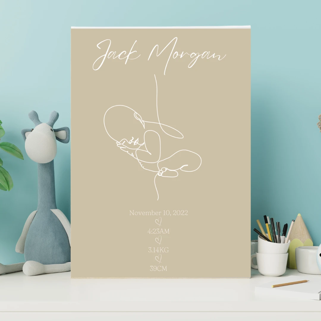 MLW By Design - Minimalist Baby Personalised Birth Details Canvas Print - MLW By Design MLW By Design - Minimalist Baby Personalised Birth Details Canvas Print - MLW By Design -MY LITTLE SHOP CanvasTemplate 51