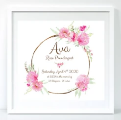 BabyCusch - Pink Floral Frame - BabyCusch