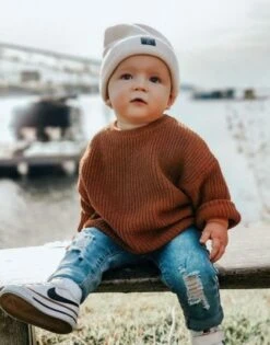 Cuddly Knit Sweater | Rust - Affordable Baby -MY LITTLE SHOP Chunk