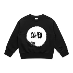 MLW By Design - Circle Personalised Fleece Oversized Crew - MLW By Design -MY LITTLE SHOP CirclePersonalisedCrew