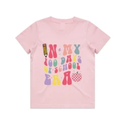 MLW By Design - 100 Days Of School Retro Font Tee | 5 Colours - My Little Wardrobe