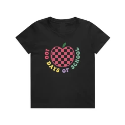 MLW By Design - 100 Days Of School Apple Tee | 2 Colours - My Little Wardrobe