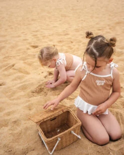 Ohana Club - Rib Ohana Frill Once Piece | Nougat - Ohana Club -MY LITTLE SHOP DSC09262