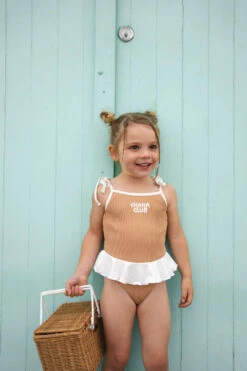 Ohana Club - Rib Ohana Frill Once Piece | Nougat - Ohana Club