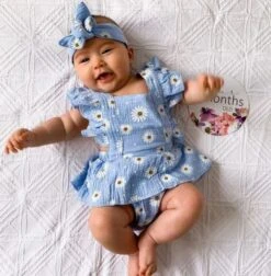 Daisy Backcross Romper | Blue - Affordable Baby -MY LITTLE SHOP Daisy a3579ea3 4b88 466c a24d 388ee6e0c862