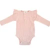 Snooky Bear - Frilly Long Sleeve Bodysuit | Dusty Pink - Snooky Bear