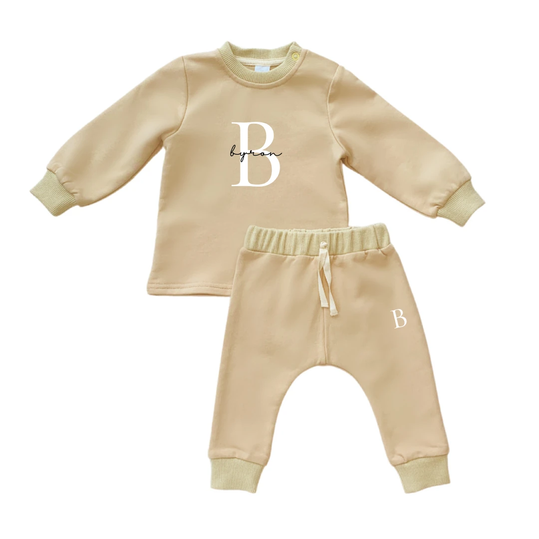 MLW By Design - Personalised Luxe Tracksuit | Peanut - MLW By Design MLW By Design - Personalised Luxe Tracksuit | Peanut - MLW By Design -MY LITTLE SHOP