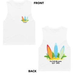 MLW By Design - Cali Long Board White Tank - MLW By Design
