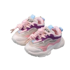 Chunky 3 Tone Sneakers | Pink - Affordable Baby