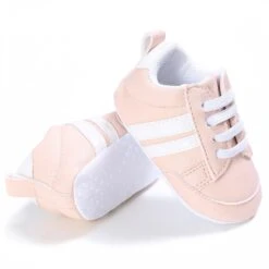 Stripe Kicks | Peach - Affordable Baby