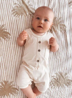 Harrison Button Onesie | Oatmeal - Affordable Baby -MY LITTLE SHOP Harrison