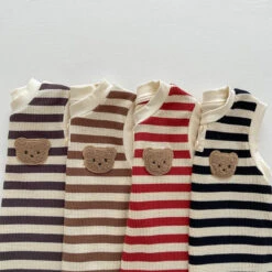 Teddy Stripe Bodysuits | 4 Colours - Affordable Baby -MY LITTLE SHOP IMG 5694