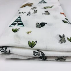 Tinker Tot Baby - Bamboo Cotton Swaddle – Woodland Creatures - Tinker Tot Baby -MY LITTLE SHOP IMG 3912 scaled 1
