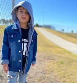 Denim Hoodie Jacket - Affordable Baby -MY LITTLE SHOP Jacket
