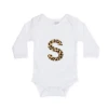 MLW By Design - Cheetah Initial Bodysuit | White - MLW By Design -MY LITTLE SHOP MLWFixupTees 6
