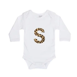 MLW By Design - Cheetah Initial Bodysuit | White - MLW By Design
