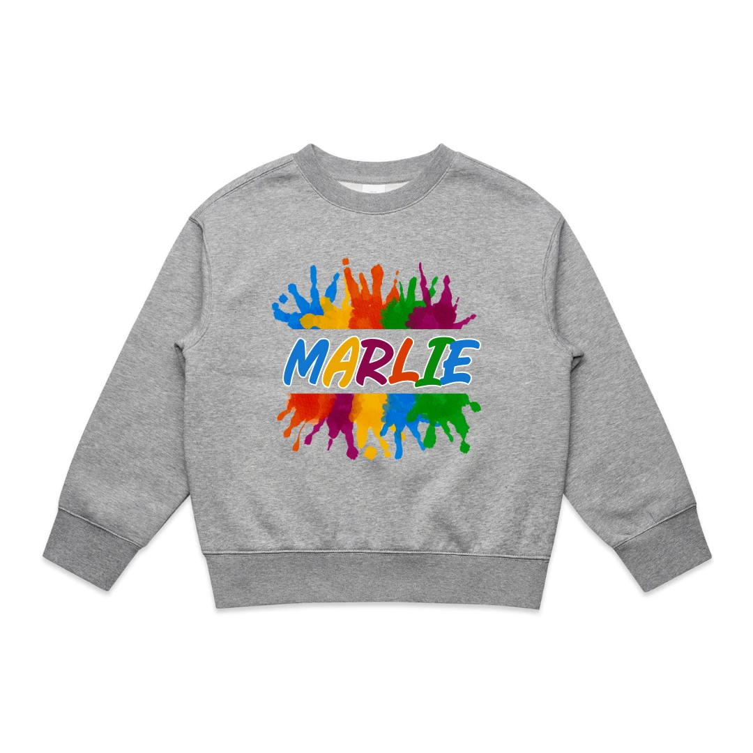 MLW By Design - Personalised Colour Splash Fleece Oversized Crew - MLW By Design MLW By Design - Personalised Colour Splash Fleece Oversized Crew - MLW By Design -MY LITTLE SHOP NewPersonalised 2