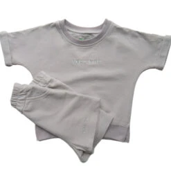 Moss Kids - All Day Tee & Short Set | Moss Grey - Moss Kids