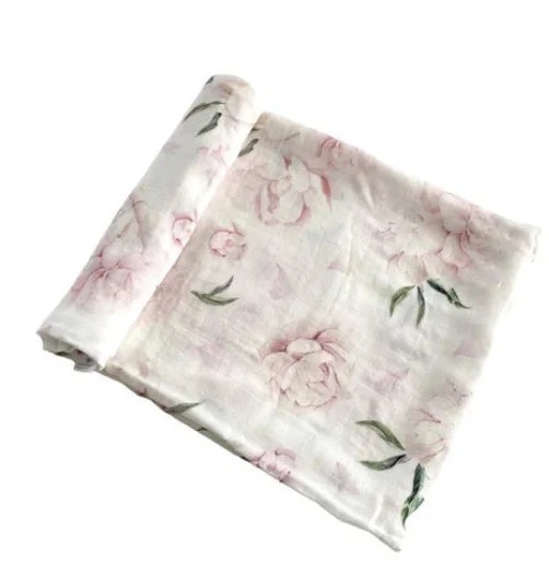 Anchor & Arrow - Organic Baby Swaddle | Pretty Peony - Anchor & Arrow Anchor & Arrow - Organic Baby Swaddle | Pretty Peony - Anchor & Arrow -MY LITTLE SHOP PEONYSWADDLE