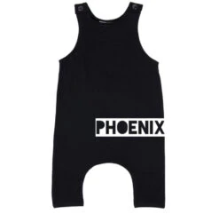 MLW By Design - Personalised Name Slouch Romper | Black - MLW By Design