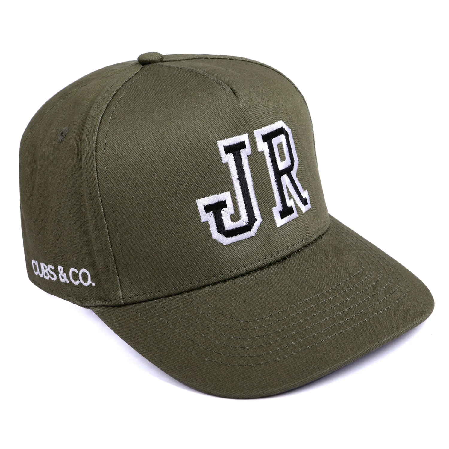 Cubs & Co - PERSONALISED OLIVE W/ INITIALS | ATHLETIC BLACK PRINT - Cubs & Co Cubs & Co - PERSONALISED OLIVE W/ INITIALS | ATHLETIC BLACK PRINT - Cubs & Co -MY LITTLE SHOP Personalised Olive Baseball Hat Athletic black cubsandco