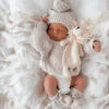3 Little Crowns - Fringe Swaddle Blanket | Palm - 3 Little Crowns