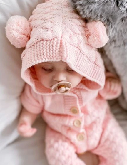 Bear Knit Onesie | Pink - Affordable Baby Bear Knit Onesie | Pink - Affordable Baby -MY LITTLE SHOP Pinkbearknitsuit