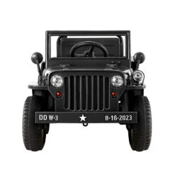 Retro Military Ride On Car | Black - Toy Warehouse 4 Retro Military Ride On Car | Black - Toy Warehouse -MY LITTLE SHOP RCAR ARMYJEP BK 02