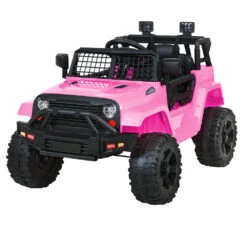 Ride On Jeep 12V Car With Remote Control Pink - Toy Warehouse