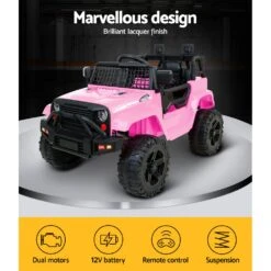 Ride On Jeep 12V Car With Remote Control Pink - Toy Warehouse -MY LITTLE SHOP RCAR JEP 4WS PK 03