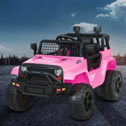 Ride On Jeep 12V Car With Remote Control Pink - Toy Warehouse -MY LITTLE SHOP RCAR JEP 4WS PK 99