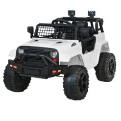 Ride On Jeep 12V Car With Remote Control White - Toy Warehouse