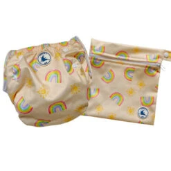 Little E & Co - Reusable Swim Nappy & Mini Wet Bag | Rainbows - Little E & Co