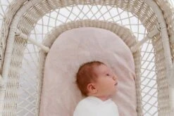 Anchor & Arrow - Bassinet Sheet / Change Table Cover | Pink Palm - Anchor & Arrow