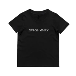MLW By Design - Personalised Roman Numeral Tee | Various Colours - MLW By Design -MY LITTLE SHOP RomanNumeralTee 3
