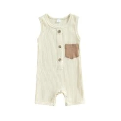 Ribbed Pocket Romper | 3 Colours - Affordable Baby -MY LITTLE SHOP S03f70791b7db45e8a3bbbca672c383cd6